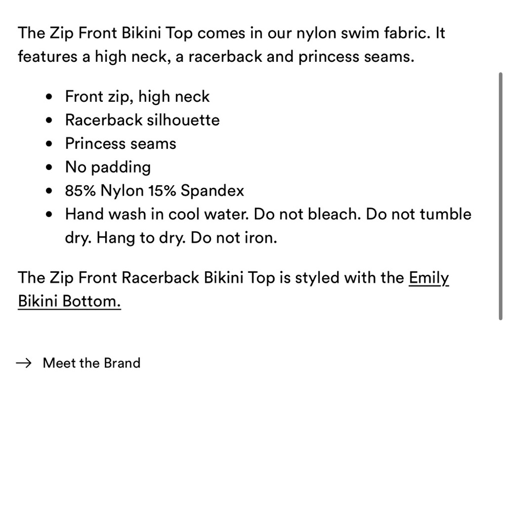 Zip Front Racerback Bikini Top - Picture 6 of 6